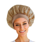 Daysunprexx Premium Wide-Brim Elastic Satin Hair Bonnet – Women’s Sleep Cap for Hair Protection, Anti-Frizz, Moisture Retention, Adjustable Beauty Headscarf