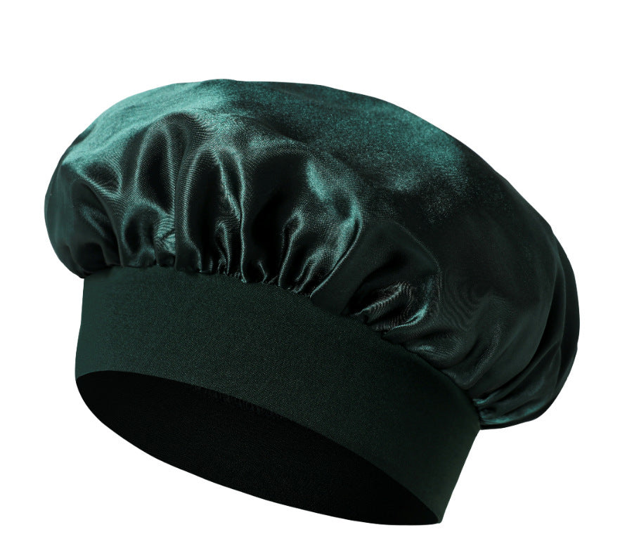 Daysunprexx Premium Wide-Brim Elastic Satin Hair Bonnet – Women’s Sleep Cap for Hair Protection, Anti-Frizz, Moisture Retention, Adjustable Beauty Headscarf