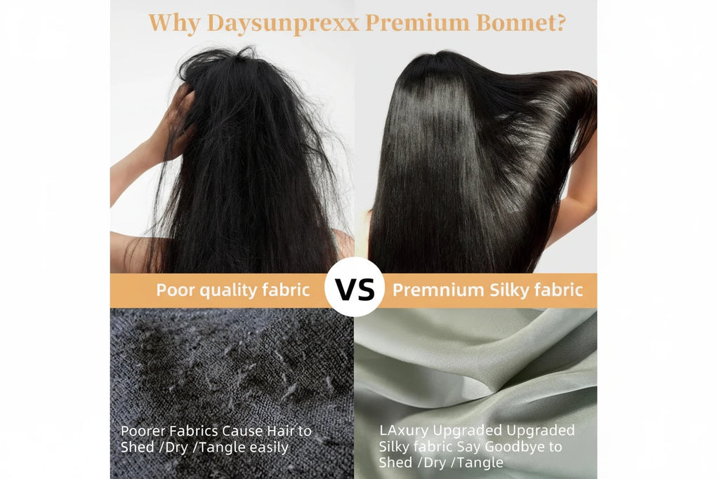 Daysunprexx Premium Silk Satin Sleep Bonnet – Hair Cap for Curly & Natural Hair, Anti-Frizz, Stay-On Night Bonnet for Women & Men – Green