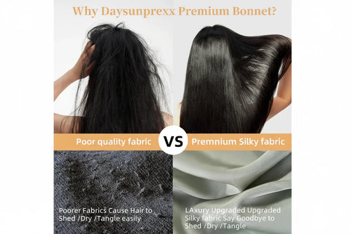 Daysunprexx Premium Silk Satin Sleep Bonnet – Hair Cap for Curly & Natural Hair, Anti-Frizz, Stay-On Night Bonnet for Women & Men – Green
