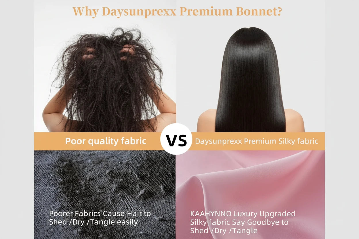 Daysunprexx Silk Satin Hair Bonnet for Sleeping – Curly, Wavy, Natural Hair Protection, Anti Breakage & Anti Frizz Night Cap for Women Men – Pink