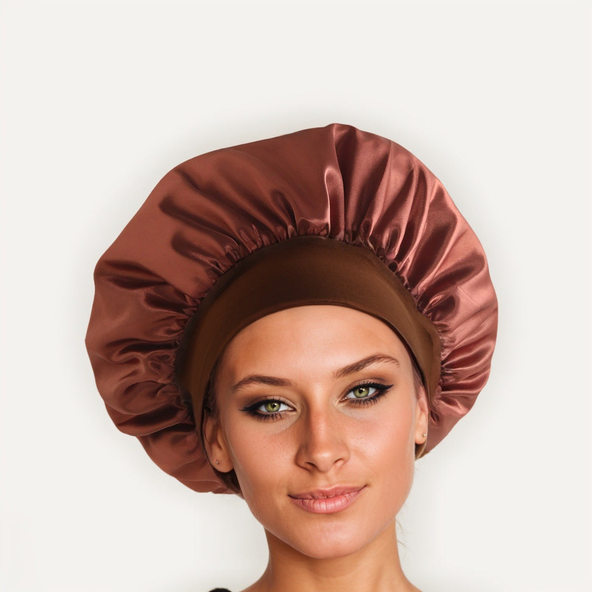 Daysunprexx Premium Wide-Brim Elastic Satin Hair Bonnet – Women’s Sleep Cap for Hair Protection, Anti-Frizz, Moisture Retention, Adjustable Beauty Headscarf