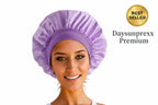 Daysunprexx Premium Wide-Brim Elastic Satin Hair Bonnet – Women’s Sleep Cap for Hair Protection, Anti-Frizz, Moisture Retention, Adjustable Beauty Headscarf