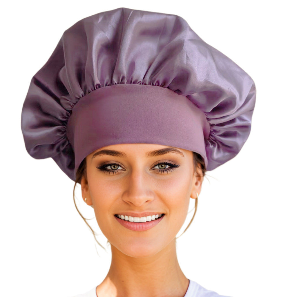 Daysunprexx Premium Wide-Brim Elastic Satin Hair Bonnet – Women’s Sleep Cap for Hair Protection, Anti-Frizz, Moisture Retention, Adjustable Beauty Headscarf