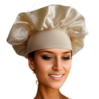 Daysunprexx Premium Wide-Brim Elastic Satin Hair Bonnet – Women’s Sleep Cap for Hair Protection, Anti-Frizz, Moisture Retention, Adjustable Beauty Headscarf